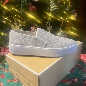 Michael Kors Cream Slip-On Shoes